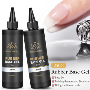 BORN PRETTY 250g Gel de Base en Caoutchouc Coloré Auto-nivelant Rose Nude Neutre Transparent <span class=keywords><strong>Résine</strong></span> Française Couche de Base Gel Polish <span class=keywords><strong>pour</strong></span> <span class=keywords><strong>Ongles</strong></span> - Product Image 1