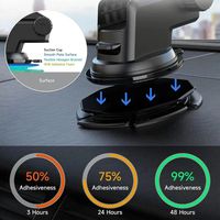 Autocollant adhésif puissant universel pour tableau de bord, support de téléphone à ventouse, disque de montage à six griffes de 80mm