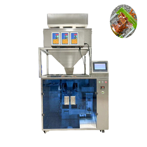 Machine de remplissage de sachets de ketchup entièrement automatique, rotative, pour l'emballage de sachets préformés, avec scellage arrière. - Product Image 1