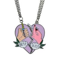 Q771 Meilleurs Potes Meilleur Amis Valentine Assorti Femmes Mains Briquet Cigarette Pendentif Coeur Colliers Cadeau 2 pièces Ensemble Colliers