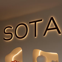 Enseigne métallique 3D rétroéclairée personnalisée, logo d'entreprise sur mesure, lettres en relief 3D rétroéclairées, enseigne en acier inoxydable pour centres commerciaux, entreprises, hôpitaux