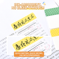 Bloc-notes adhésif inscriptible, étiquettes à grille de points, bloc-notes en papier multicolore pour le bureau et les études