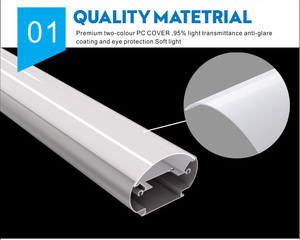 Tri-proof ánh sáng lịch thi đấu 130lm/W 2ft 20W IP65 không thấm nước LED Batten tuyến tính PC + nhôm Tri bằng chứng ánh sáng nhà để xe kho - Product Image 5