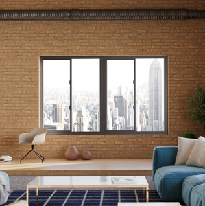 Finestre in Alluminio a Doppio Vetro Resistenti agli Uragani e Insonorizzate, Finestre Scorrevoli Minimaliste in Alluminio a Triplo Vetro - Product Image 3