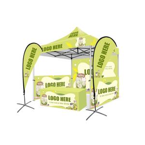Tienda plegable de techo con dosel resistente al agua para publicidad exterior con logotipo portátil de la mejor calidad con paredes y banderas - Product Image 2