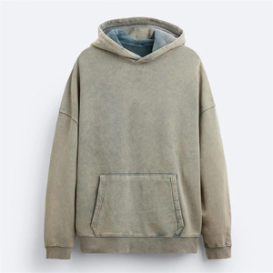 Sweat-shirts à capuche surdimensionnés en coton 100% délavé à l'acide, nouvelle arrivée personnalisée, design unique pour hommes - Product Image 6