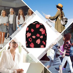 Full Print Customized Hawaiian Anthurium Design High-quality <strong>Petite</strong> Lightweight Women's Small <strong>Backpacks</strong> - Product Image 5
