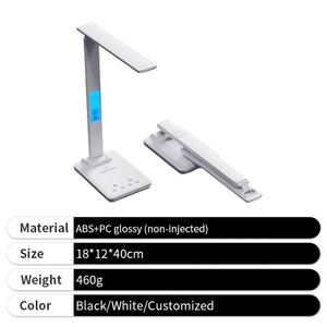Custom Logo <b>Folding</b> <b>Desk</b> Light Promotion Office Gift Chargeable LED Table Study Lamp with Wireless Charging - Product Image 2