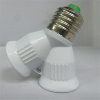 Adaptateur de lampe multi-têtes à visser Hongxing E27/E26 1 à 2, convertisseur de puissance, séparateur de courant 220V 6A, support de lampe à contact métallique