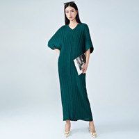 Robe plissée de haute qualité, grande taille, pour femmes, été, ample, élégante, naturelle, écologique, design Miyake, longue, livraison rapide