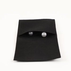 8*8cm Microfiber Jewelry Bag With Necklace Insert High Quality Velvet Pouch Bag Jewelry Packaging Pouch With Log(1)) - Product Image 6