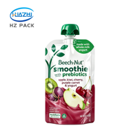 Sachets Doypack personnalisables de qualité alimentaire avec bec verseur pour jus de fruits, yaourt, purée de fruits et aliments pour bébés