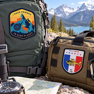Parches Tejidos Personalizados Estilo Francés, Insignia Tricolor de Helicóptero y Parque Nacional para Chaquetas, Bolsos, Gorras y Ropa AWELLS - Product Image 6