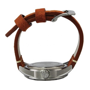 Orologio da <span class=keywords><strong>Uomo</strong></span> di Lusso Elegante con Logo Personalizzato, Movimento al Quarzo MIYOTA, <span class=keywords><strong>Cinturino</strong></span> in <span class=keywords><strong>Pelle</strong></span>, Resistente all'Acqua 5BAR - Product Image 4