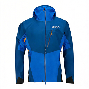 Men's Windproof <b>Waterproof</b> Zipper Hooded Spandex/Polyester Outdoor Sports <b>Jacket</b> Custom Logo <b>Plus</b> <b>Size</b> Mountain Hiking Wear USA - Product Image 2