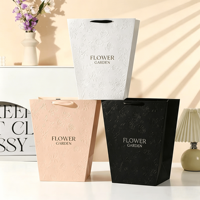 Bolsa de Papel para Empaque de Flores con Diseño Floral en Relieve, Suministros para Floristería, Bolsa para Arreglos Florales, Venta al Por Mayor