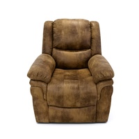 Fauteuils inclinables en cuir confortables pour salon, fauteuil inclinable manuel simple