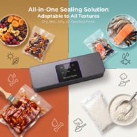 Scelleuse sous vide entièrement automatique à écran tactile de haute qualité, puissante aspiration, scelleuse d'emballage alimentaire pour la conservation des aliments à usage domestique