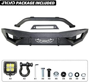 Accessoires tout-terrain avec pare-chocs avant éclairé pour <span class=keywords><strong>Jeep</strong></span> Wrangler 07-18 JK JL2018 2019 <span class=keywords><strong>2020</strong></span> 2021 2022 Accessoires extérieurs - Product Image 4
