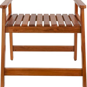 Tabouret de douche double couche en teck Ruoyi 56x53x61cm avec poignées et rangement pour salle de bain - Product Image 4