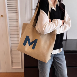 Fashionable Washable Cotton Shoulder Bag Long Handle Large Capacity Canvas Tote Bag With Custom Your Logo - Product Image 5