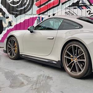 Nouveau Kit de carrosserie de jupe latérale en Fiber de carbone avec Style <span class=keywords><strong>Techart</strong></span> pour mise à niveau <span class=keywords><strong>Porsche</strong></span> 992, pièces de Modification de voiture à bord latéral - Product Image 6