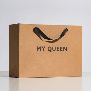 Großhandel Plain Printed Paper Handle Geschenkt üten mit Logo Surplus Wrapping Papiertüte Lot Griffe - Product Image 1