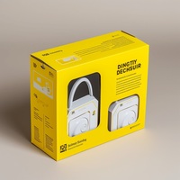 Boîte cadeau rigide blanche de luxe avec couvercle et base pour appareil auditif et emballage de produits électroniques haut de gamme