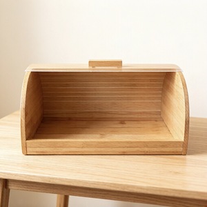 Caja de pan de bambú Zl, 38x26x17cm, almacenamiento de cocina de una sola capa para pasteles y repostería - Product Image 4