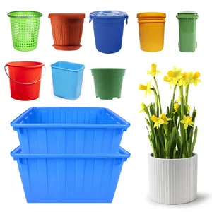 Customized injection molding extrusion production type flowerpot trash can plastic basket mold customized by the supplier