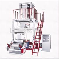 Machine de soufflage de film à 2 couches ABA à 2 vis automatique Hongtong, état neuf, pour extrusion de film LDPE HDPE LLDPE, co-extrusion
