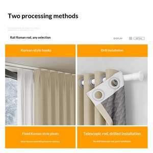 Cortinas Opacas Insonorizantes, Gruesas, Absorbentes de Sonido, Reductoras de Ruido, Bloqueadoras de Luz Solar para Ventanas Orientadas a la Calle, Dormitorios <span class=keywords><strong>en</strong></span> Invierno - Product Image 2