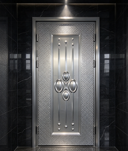 Panneau de porte en PVC métallique à texture profonde en relief 3D style Méditerranéen, idéal pour projets de villas, directement de l'usine - Product Image 2