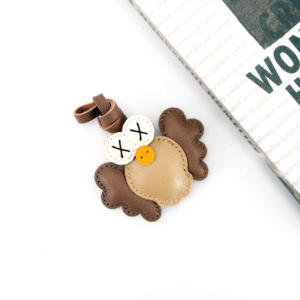 Llavero de Cuero con Diseño de Búho X-Eye de Moda con Detalle de Dos Tonos - Product Image 2