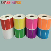 Étiquettes adhésives personnalisées en papier thermique direct imperméable 4x2-8 pouces pour l'expédition et l'utilisation en entrepôt