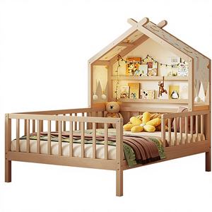 Juego de Muebles de Madera Contemporáneos <span class=keywords><strong>Montessori</strong></span> para Dormitorio Infantil, Diseño de Casa con Cajones, Individual/<span class=keywords><strong>Doble</strong></span>, Venta al por Mayor - Product Image 3