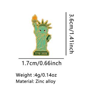 Broche commémorative américaine du 250e anniversaire, badge métallique, accessoire vestimentaire - Product Image 6