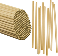 Bâtons en bois brut non finis, artisanat en bois naturel, tiges en bois de chêne poli pour les arts, le bricolage, l'artisanat et le style nautique