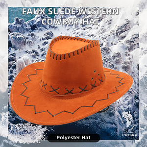 Sombrero de Vaquero Unisex de Piel Sintética Estilo Western Americano, Sin Ganancia, Cuatro Estaciones, 100% Poliéster, Apto para Exteriores, México - Product Image 3