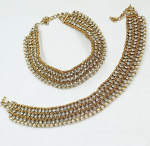 Hermosa Tobillera Payal Chapada en Oro de Diseño para Mujeres y Niñas, Colección de Joyería Étnica Tradicional - Product Image 2