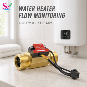 Medidor de Flujo de Agua con Efecto Hall DN15 con Sensor de Temperatura de 50K y Diseño de Impulsor para Calentadores, Venta al Por Mayor - Product Image 5