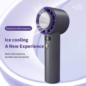 Logotipo personalizado alta velocidade Handheld Ice Turbo fãs Mini recarregável USB frio compressa portátil ventilador de refrigeração Stepless regulamento - Product Image 2