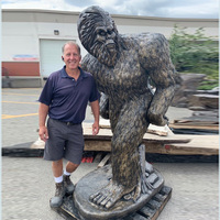 Offre Spéciale grande taille décor de cour extérieur Bigfoot bronze Sasquatch figure sculpture statue