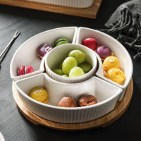 LovingHome Creatief Ecologisch Wit Assortiment Porseleinen Moderne Gedeelde Schaal voor Fruit, Dessert & Snacks