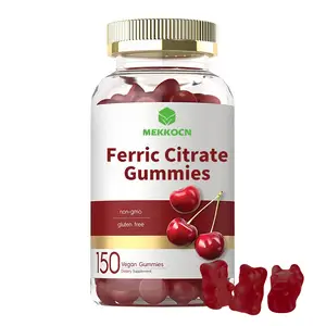 Food Grade Ferric Citrate Gummies Acerola Cherry Extract Sugar Free Ferric Citrate Gummy Iron Supplement For Beauty Skin