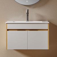 Meuble de rangement pour salle de bain au-dessus des toilettes, meuble-lavabo en bois à vasque simple, style Maroc