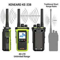 KENEARD KE-338 4G LTE pour talkie-walkie longue portée 5000 km, double SIM, 3000 mAh, 150H en veille, Type-C, sécurité personnalisée