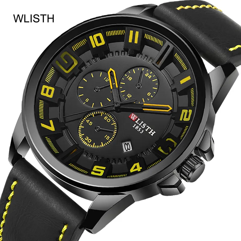 WLISTH brand new design watch men's watch wrist simple fashion leather watch manufacturer wholesale