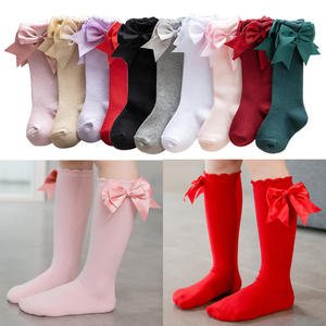 Chaussettes Tube Tricotées Adorables pour Bébé en Gros, 12 Couleurs, Grande Nœud, Petites Chaussettes Filles Princesse - Product Image 3