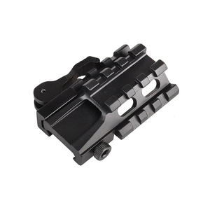 Quick Release CNC Aluminum Alloy Leather Hollow Bracket 45-Degree Inclined Three-Track for 20mm Guide Metal Material - Product Image 3